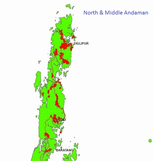 North & Middle Andaman Map